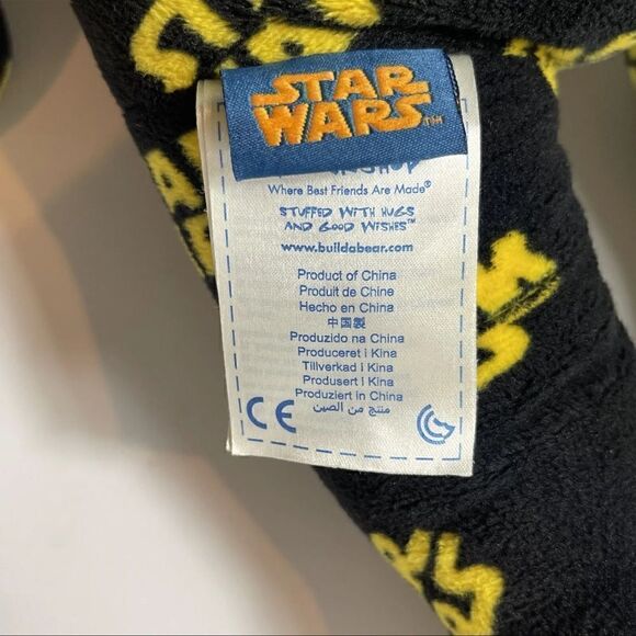 Build-A-Bear Star Wars All-Over Print Teddy Bear - Black Blue & Yellow Retired - Picture 6 of 9